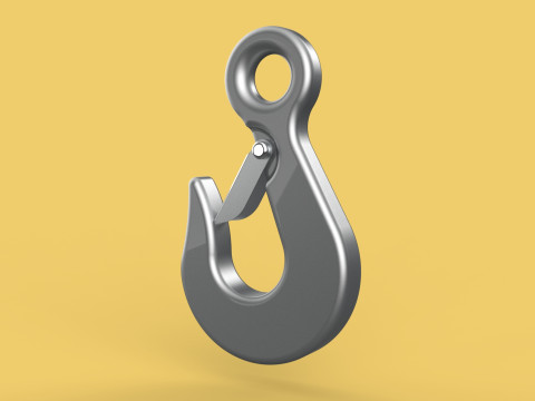 EYE HOOK FORGED SINGLE LIFTING CRANE TON HOOKS HOIST WINCH LATCH Modelo 3D