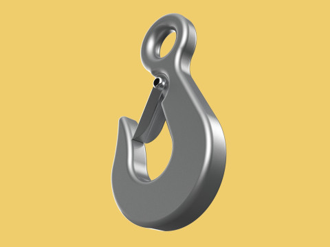 EYE HOOK FORGED SINGLE LIFTING CRANE TON HOOKS HOIST WINCH LATCH Modelo 3D