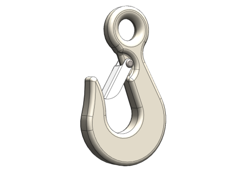 EYE HOOK FORGED SINGLE LIFTING CRANE TON HOOKS HOIST WINCH LATCH Modelo 3D