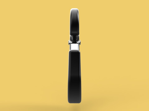 STANDARD EYE HOOK FORGED SINGLE LIFTING CRANE TON HOIST LATCH 3D Model