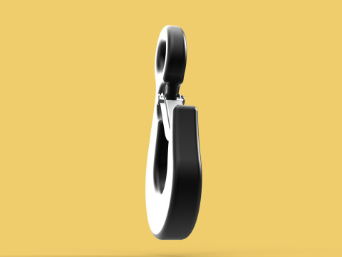 STANDARD EYE HOOK FORGED SINGLE LIFTING CRANE TON HOIST LATCH 3D Model
