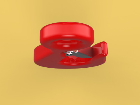 RED EYE HOOK FORGED SINGLE LIFTING CRANE TON HOIST WINCH LATCH Model 3D