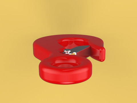 RED EYE HOOK FORGED SINGLE LIFTING CRANE TON HOIST WINCH LATCH Model 3D