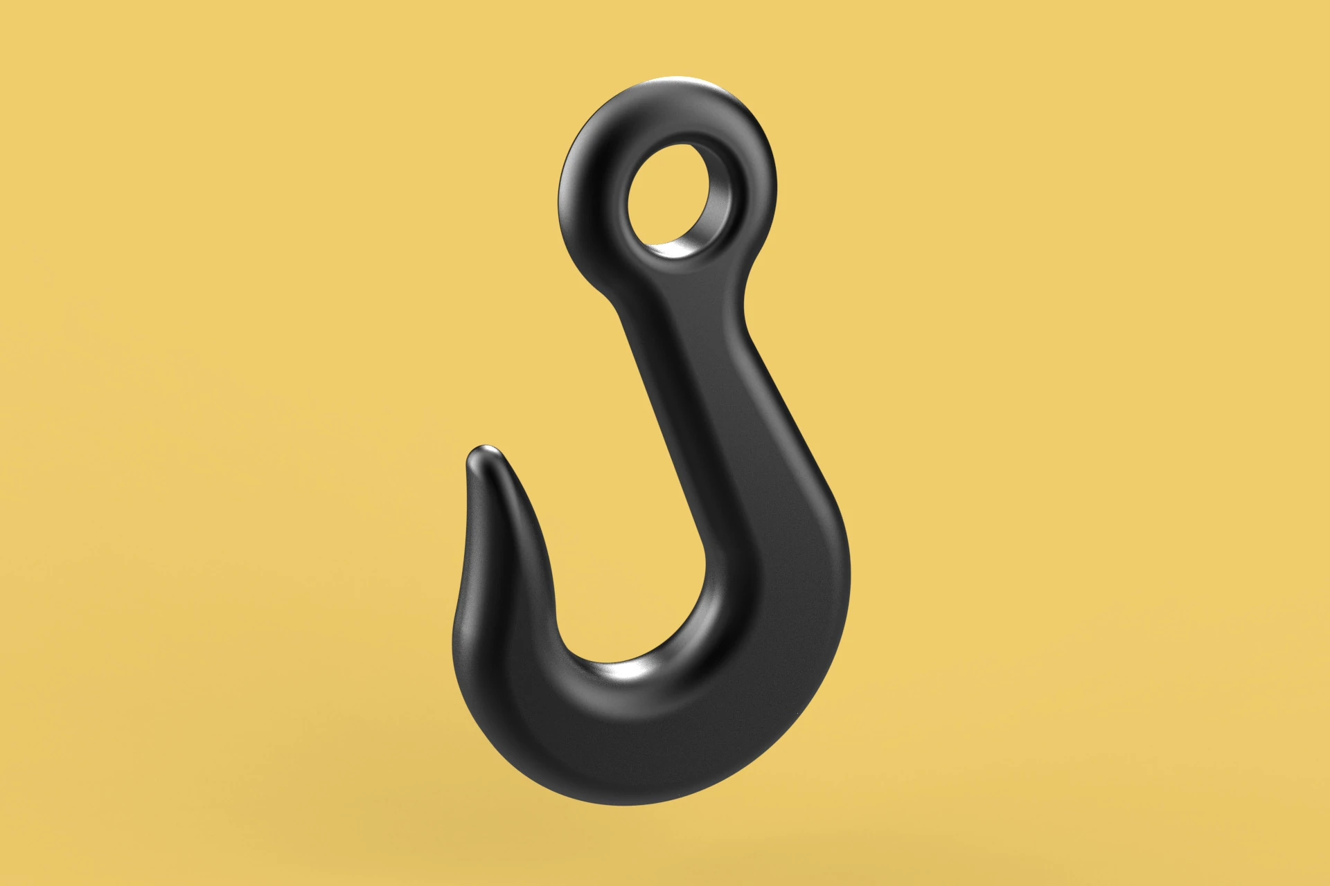STANDARD EYE HOOK FORGED SINGLE LIFTING CRANE HOOKS HOIST TON 3D Model .c4d .max .obj .3ds .fbx .stl .blend 