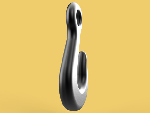 STANDARD EYE HOOK FORGED SINGLE LIFTING CRANE HOOKS HOIST TON Modello 3D