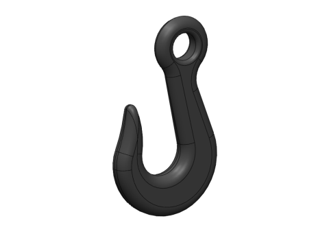 STANDARD EYE HOOK FORGED SINGLE LIFTING CRANE HOOKS HOIST TON Modello 3D
