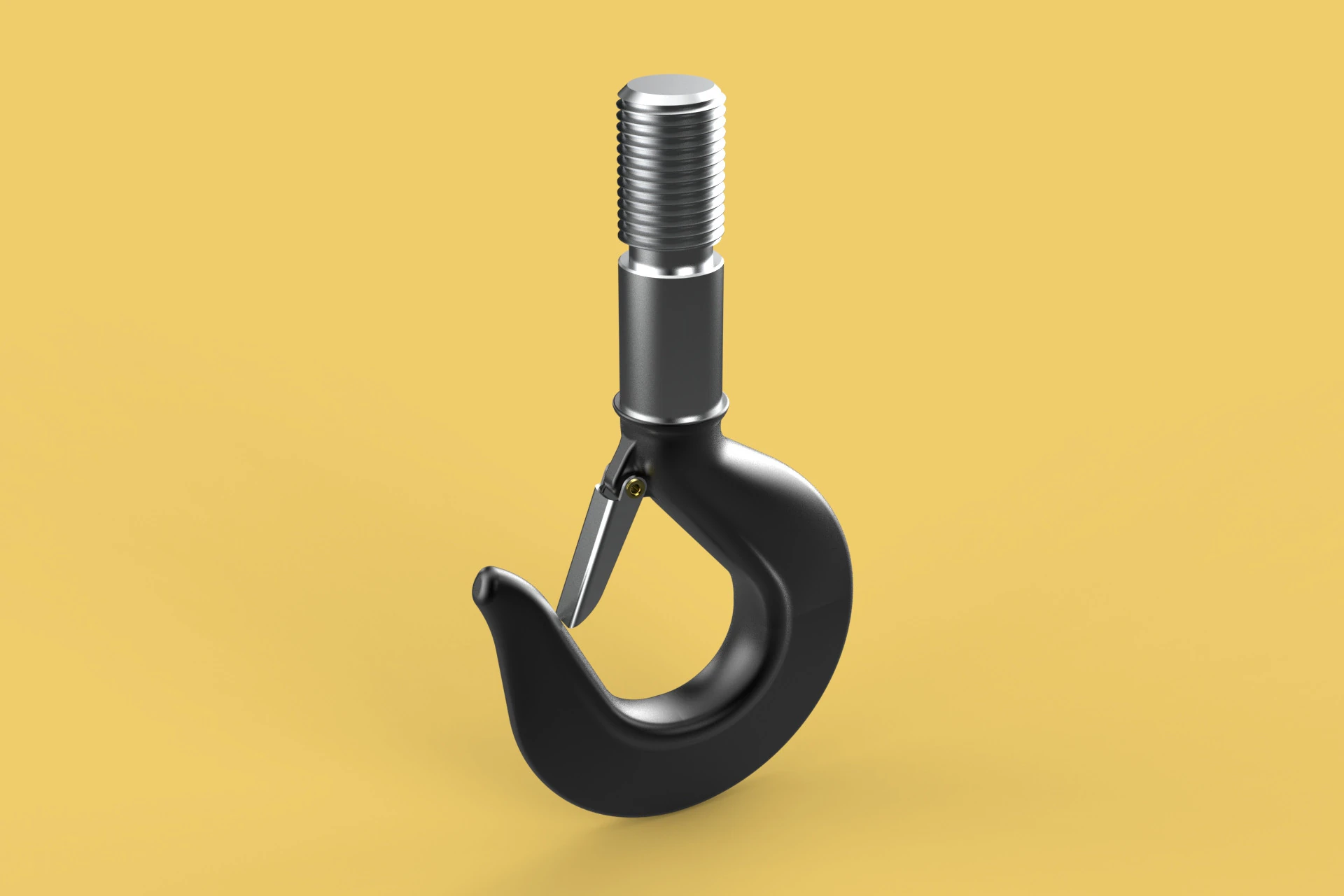 STANDARD HOOK FORGED SINGLE LIFTING CRANE HOOKS HOIST LATCH TON 3D Model .c4d .max .obj .3ds .fbx .stl .blend