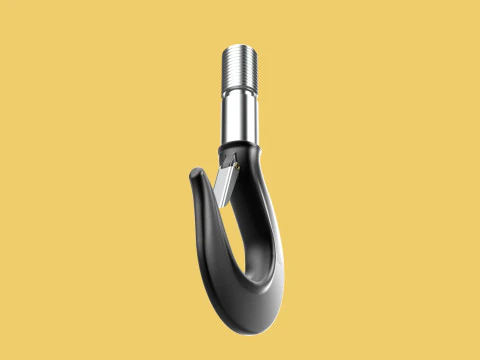 STANDARD HOOK FORGED SINGLE LIFTING CRANE HOOKS HOIST LATCH TON 3D Model