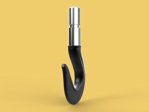 CAST IRON HOOK FORGED SINGLE LIFTING CRANE HOOKS HOIST WINCH TON 3Dモデル