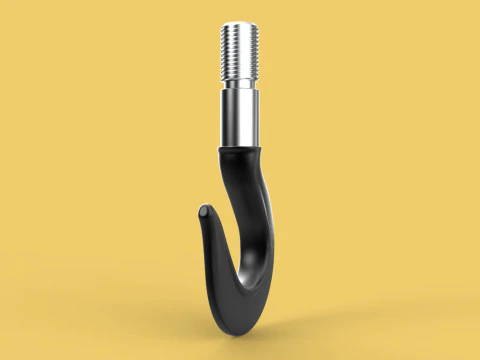 CAST IRON HOOK FORGED SINGLE LIFTING CRANE HOOKS HOIST WINCH TON 3D Model
