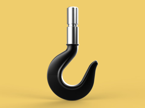 CAST IRON HOOK FORGED SINGLE LIFTING CRANE HOOKS HOIST WINCH TON 3Dモデル