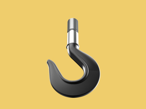 CAST IRON HOOK FORGED SINGLE LIFTING CRANE HOOKS HOIST WINCH TON 3Dモデル