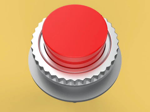 RED PUSH BUTTON MOMENTARY SELF RESET SMALL PRESS SWITCH ROUND 3D Model