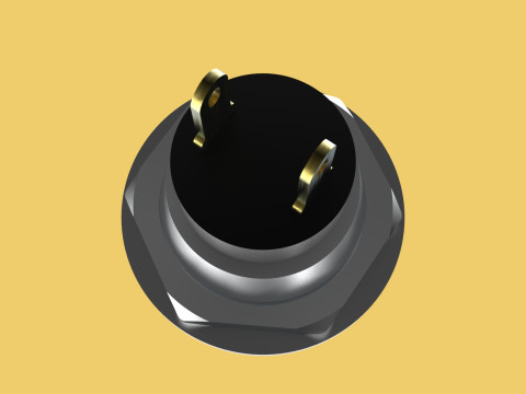 RED PUSH BUTTON MOMENTARY SELF RESET SMALL PRESS SWITCH ROUND Modelo 3D