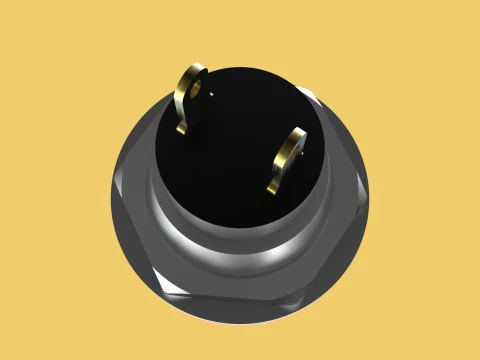 RED PUSH BUTTON MOMENTARY SELF RESET SMALL PRESS SWITCH ROUND 3D Model