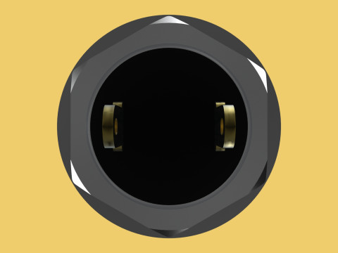 GREEN PUSH BUTTON MOMENTARY SELF RESET SMALL PRESS SWITCH ROUND 3D Model
