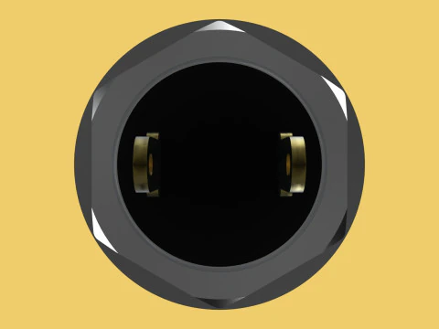 BOT&Atilde;O VERDE AUTO RESET MOMENT&Aacute;RIO PEQUENO INTERRUPTOR DE PRESS&Atilde;O REDONDO Modelo 3D