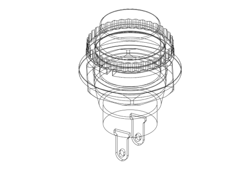 GREEN PUSH BUTTON MOMENTARY SELF RESET SMALL PRESS SWITCH ROUND 3D Model