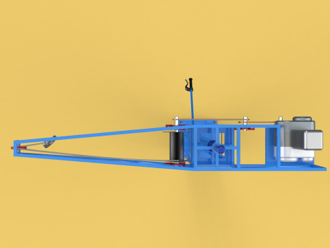 TOWER CRANE WINCH SWIVEL LIFTING SLEWING ENGINE HOIST JIB HOOK 3D Model