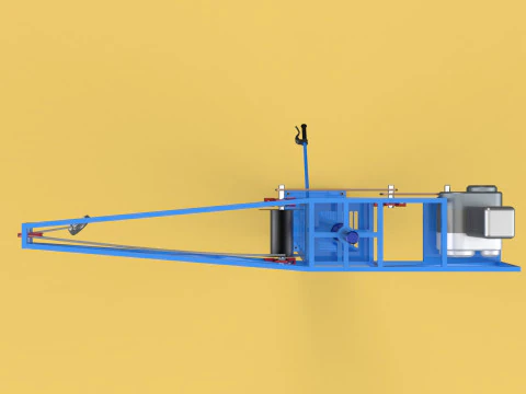TOWER CRANE WINCH SWIVEL LIFTING SLEWING ENGINE HOIST JIB HOOK 3D Model