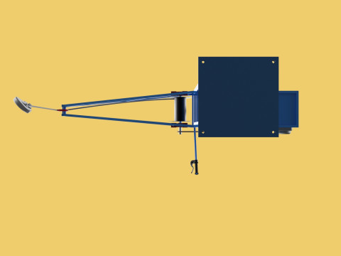 TOWER CRANE WINCH SWIVEL LIFTING SLEWING ENGINE HOIST JIB HOOK 3D Model