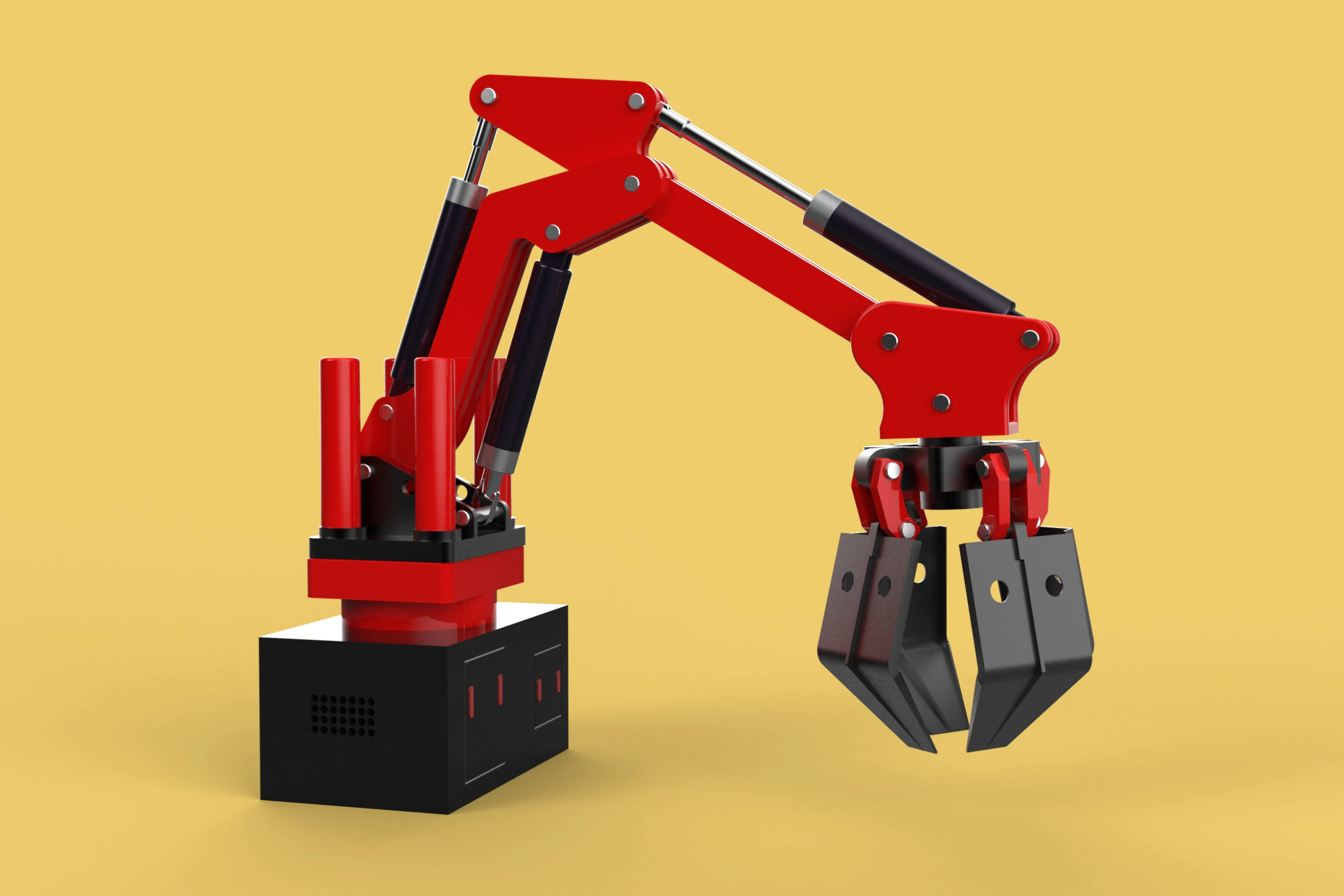 GUINDASTE HIDR&Aacute;ULICO GRABBER GARRA GARRA GRAPPLE GANCHO LEVANTADOR Modelo 3D .c4d .max .obj .3ds .fbx .stl .blend 