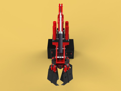 HYDRAULIC CRANE GRABBER CLAW GRIPPER GRAPPLE CLAMP HOOK LIFTER Modelo 3D