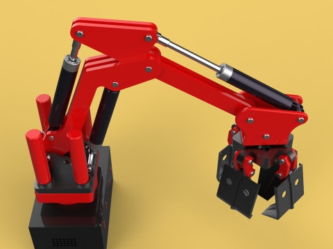 HYDRAULIC CRANE GRABBER CLAW GRIPPER GRAPPLE CLAMP HOOK LIFTER Modelo 3D