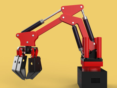 HYDRAULIC CRANE GRABBER CLAW GRIPPER GRAPPLE CLAMP HOOK LIFTER Modelo 3D