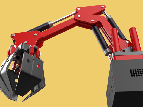 HYDRAULIC CRANE GRABBER CLAW GRIPPER GRAPPLE CLAMP HOOK LIFTER Modelo 3D