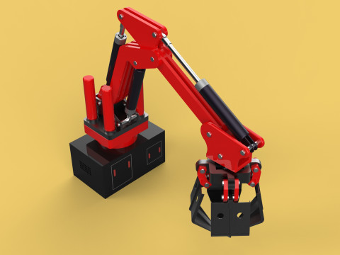 HYDRAULIC CRANE GRABBER CLAW GRIPPER GRAPPLE CLAMP HOOK LIFTER Modelo 3D