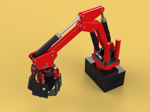 HYDRAULIC CRANE GRABBER CLAW GRIPPER GRAPPLE CLAMP HOOK LIFTER Modelo 3D