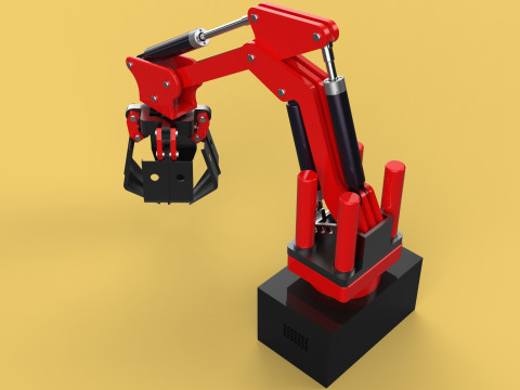 HYDRAULIC CRANE GRABBER CLAW GRIPPER GRAPPLE CLAMP HOOK LIFTER Modelo 3D