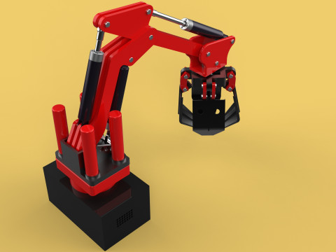 HYDRAULIC CRANE GRABBER CLAW GRIPPER GRAPPLE CLAMP HOOK LIFTER Modelo 3D