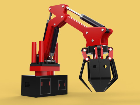 HYDRAULIC CRANE GRABBER CLAW GRIPPER GRAPPLE CLAMP HOOK LIFTER Modelo 3D