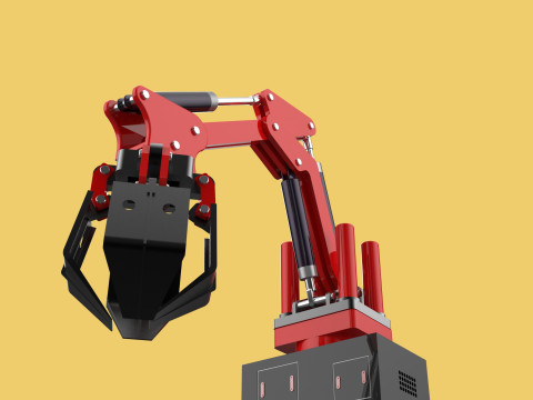 HYDRAULIC CRANE GRABBER CLAW GRIPPER GRAPPLE CLAMP HOOK LIFTER Modelo 3D