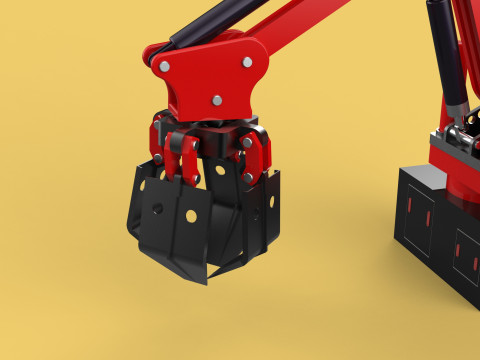 HYDRAULIC CRANE GRABBER CLAW GRIPPER GRAPPLE CLAMP HOOK LIFTER Modelo 3D