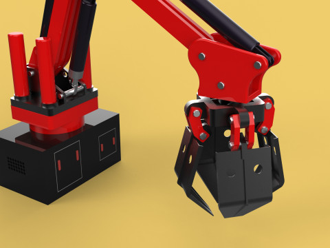 HYDRAULIC CRANE GRABBER CLAW GRIPPER GRAPPLE CLAMP HOOK LIFTER Modelo 3D