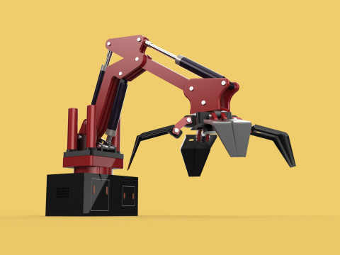 LOAD LIFTING CRANE ATTACHMENT GRABBER CLAW GRAPPLE HOOK JAW TONG 3D Model