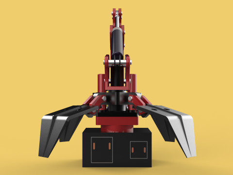 LOAD LIFTING CRANE ATTACHMENT GRABBER CLAW GRAPPLE HOOK JAW TONG 3D मॉडल