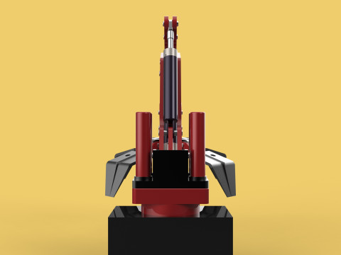 LOAD LIFTING CRANE ATTACHMENT GRABBER CLAW GRAPPLE HOOK JAW TONG 3D मॉडल