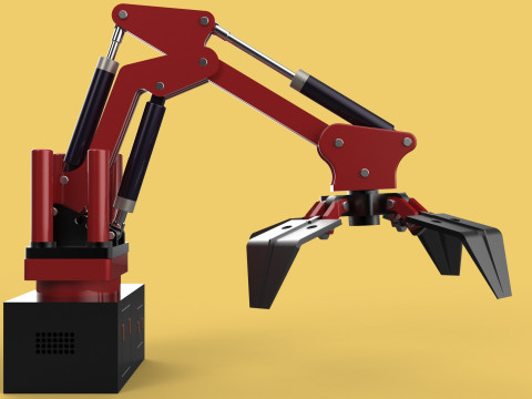 LOAD LIFTING CRANE ATTACHMENT GRABBER CLAW GRAPPLE HOOK JAW TONG 3D मॉडल