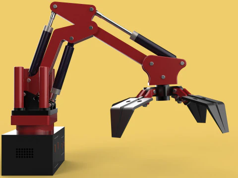 LOAD LIFTING CRANE ATTACHMENT GRABBER CLAW GRAPPLE HOOK JAW TONG 3D Model