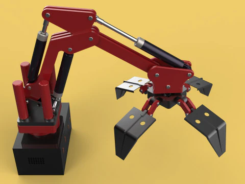 LOAD LIFTING CRANE ATTACHMENT GRABBER CLAW GRAPPLE HOOK JAW TONG 3D Model
