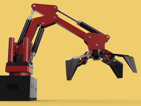LOAD LIFTING CRANE ATTACHMENT GRABBER CLAW GRAPPLE HOOK JAW TONG 3D मॉडल