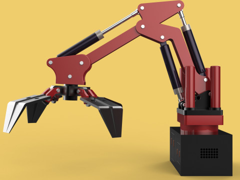 LOAD LIFTING CRANE ATTACHMENT GRABBER CLAW GRAPPLE HOOK JAW TONG 3D मॉडल
