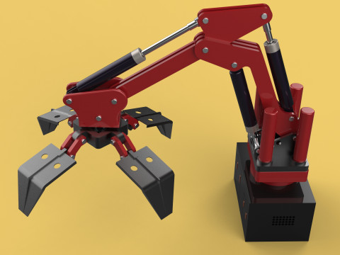 LOAD LIFTING CRANE ATTACHMENT GRABBER CLAW GRAPPLE HOOK JAW TONG 3D मॉडल