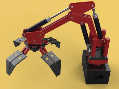 LOAD LIFTING CRANE ATTACHMENT GRABBER CLAW GRAPPLE HOOK JAW TONG 3D Model