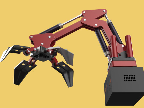 LOAD LIFTING CRANE ATTACHMENT GRABBER CLAW GRAPPLE HOOK JAW TONG 3D मॉडल