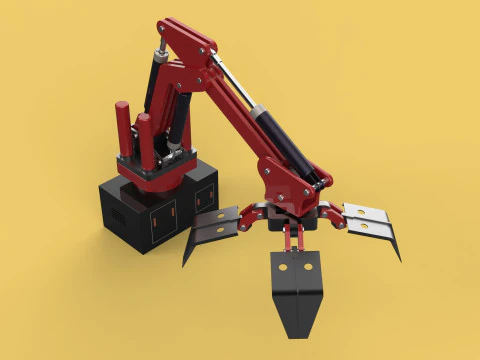 LOAD LIFTING CRANE ATTACHMENT GRABBER CLAW GRAPPLE HOOK JAW TONG 3D Model